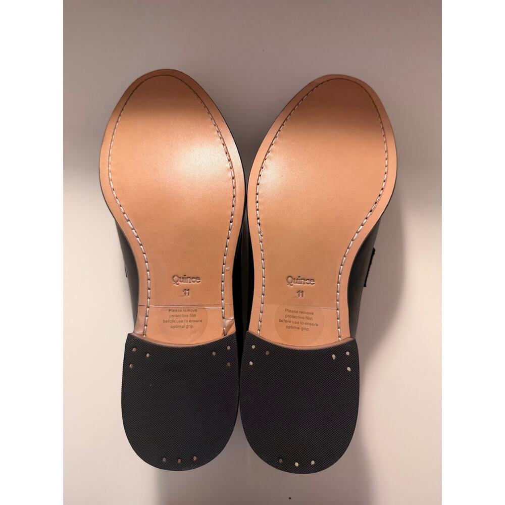 Quince Men’s Calfskin Leather Penny Loafers Black Size 11 NIB Quiet Luxury - Picture 4 of 7